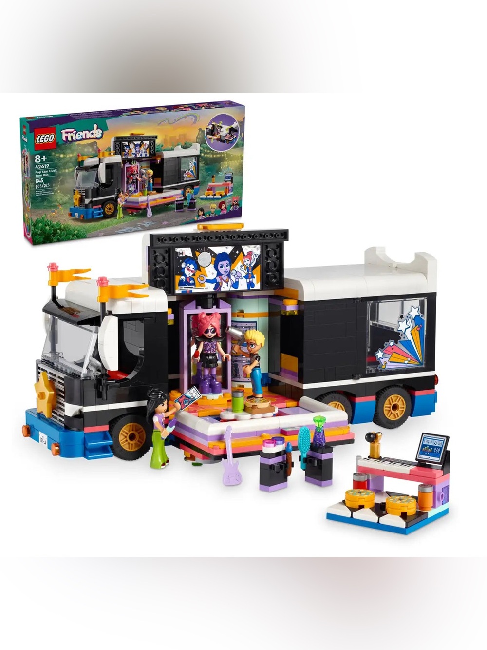 New unopened Lego Friends 42619 Pop Star Tour Bus Playset